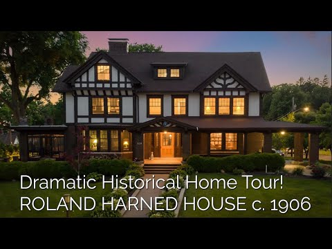 Historic Home Tour - Davenport, Iowa - EPIC 1906 Prospect Park Roland Harned House - DRAMATIC BEAUTY
