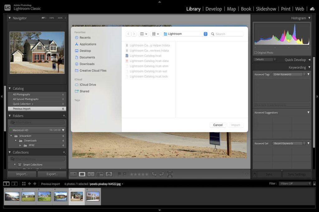 Adding Presets in Lightroom to be used for editing real estate images