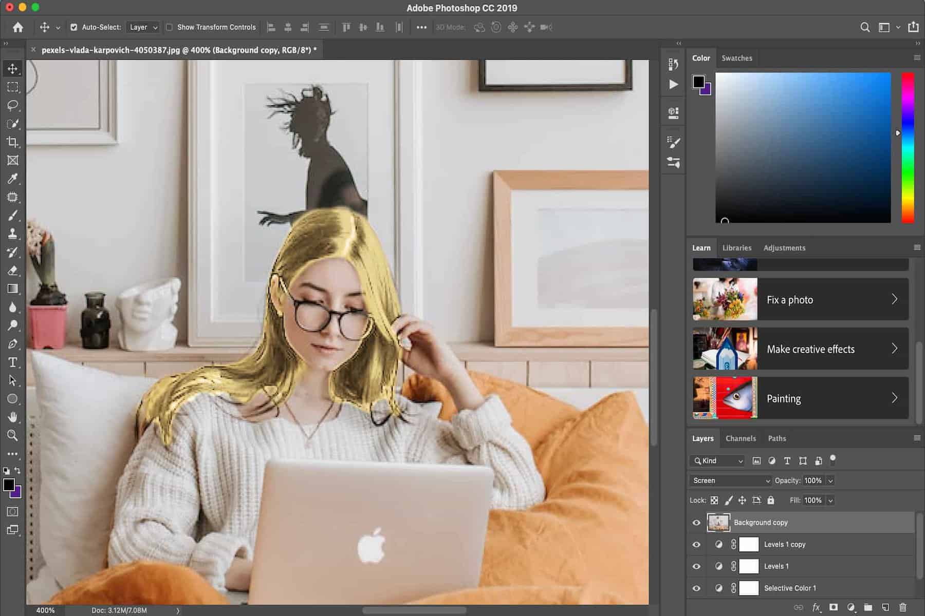 How To Change Hair Color In Photoshop PFRE
