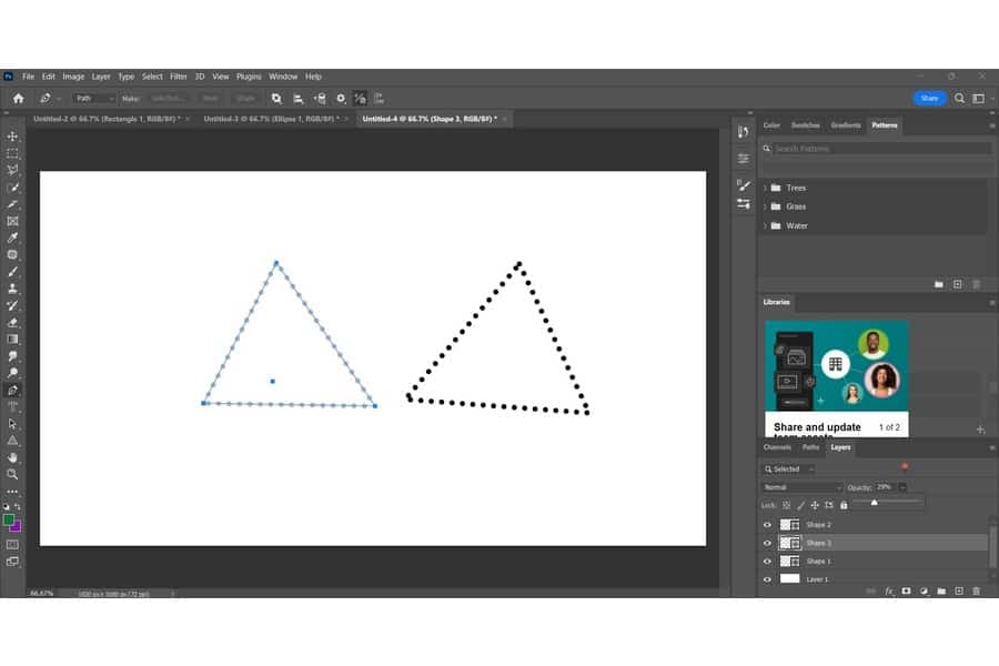 Pagpuno ng Mga Path ng Mga Pattern, Kulay, at Gradient sa Photoshop