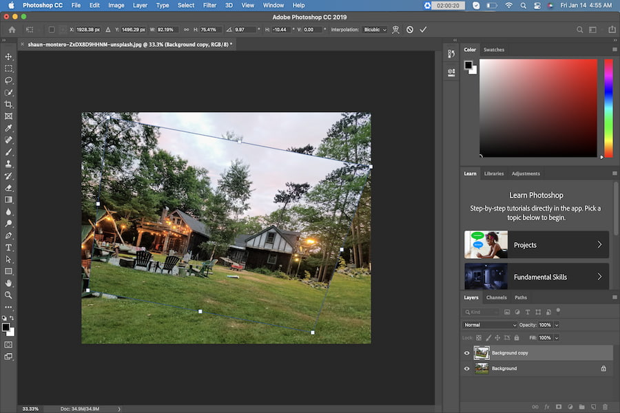 Resizing the image