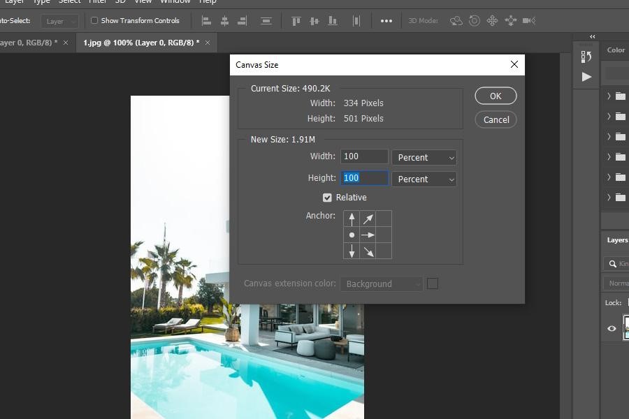 Как поставить две фотографии рядом в фотошопе