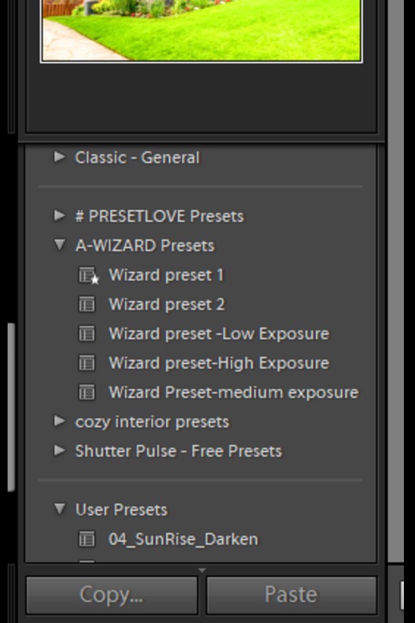 Creating suffixes and prefixes for similar presets