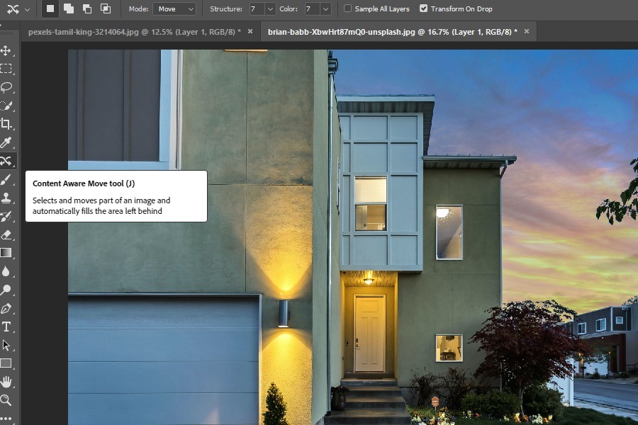 Content Aware Move Tool in Photoshop