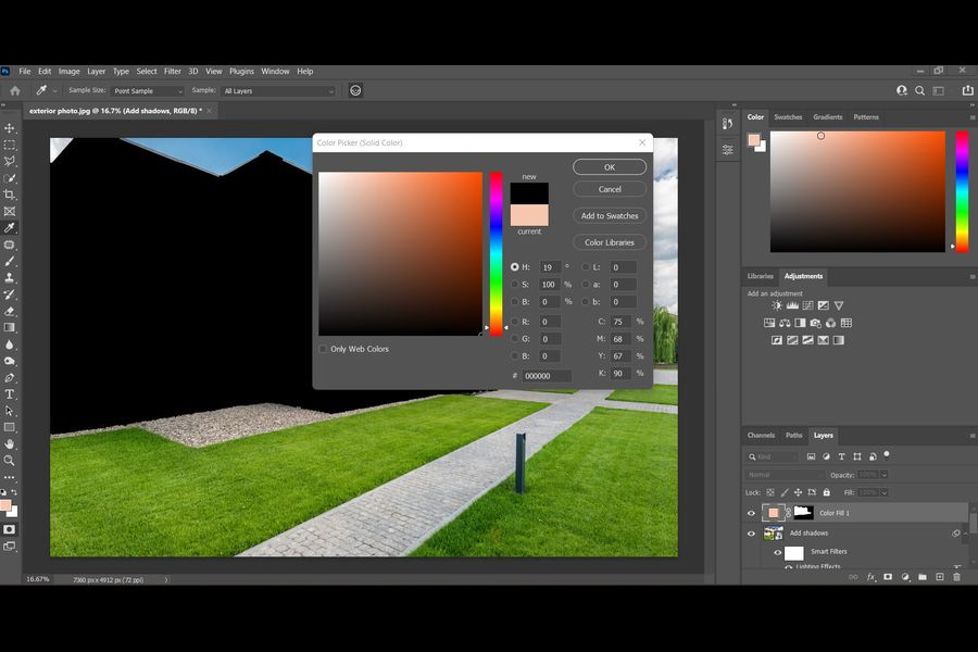 Regolazione delle ombre in Photoshop