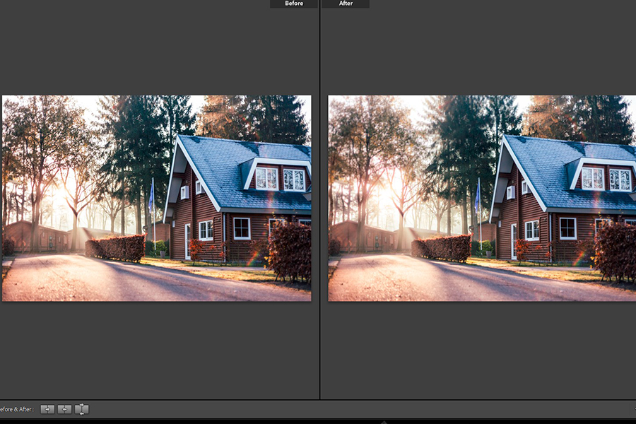 De schuifregelaars Helderheid en Scherpte aanpassen om de achtergrond te vervagen met Lightroom